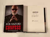 Rob Halford Signed Autographed Confess HC Book Judas Priest 1st Edition COA