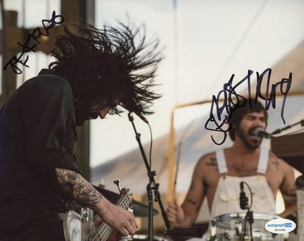 Death from Above 1979 Band Signed Autograph 8x10 Photo Sebastien Jesse ACOA COA