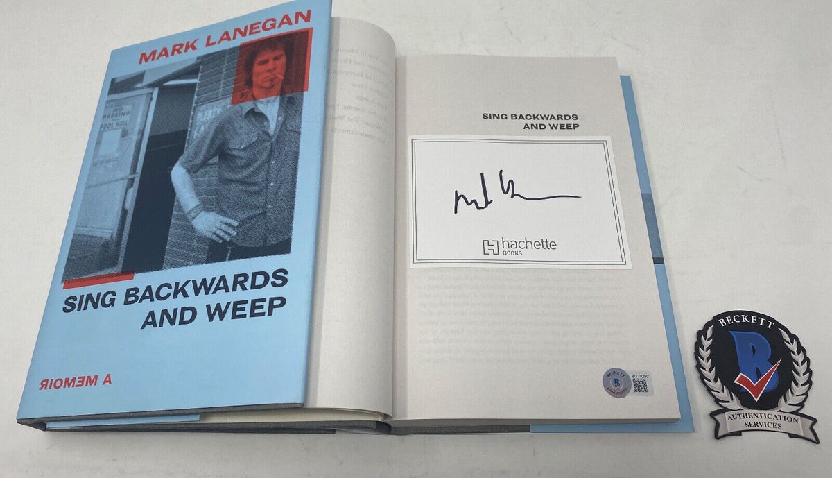Mark Lanegan Signed Sing Backwards and Weep HC Book Screaming Trees Be ...