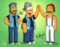 Cheech Marin Tommy Chong Signed Autograph 11x14 Photo The Simpsons Beckett COA
