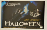 Nick Castle Signed Halloween 11x17 Movie Poster Photo Michael Myers Beckett COA