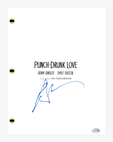 Adam Sandler Signed Autograph Punch Drunk Love Movie Script Screenplay ACOA COA