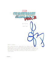 Zoe Saldana Signed Autographed GUARDIANS OF THE GALAXY VOL 2 Script COA