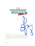 Zoe Saldana Signed Autographed GUARDIANS OF THE GALAXY VOL 2 Script COA