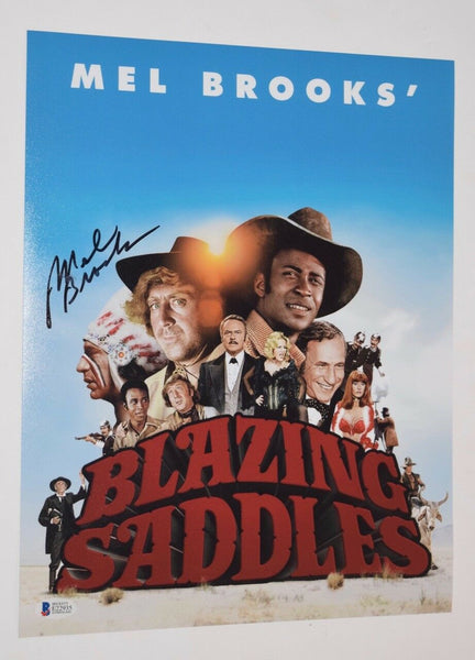 Mel Brooks Signed Autographed 11x14 Photo BLAZING SADDLES Beckett BAS COA