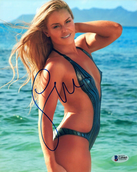 Lindsey Vonn Signed Autograph 8x10 Photo Olympic Skier Sexy Swimsuit Beckett COA