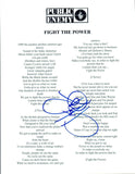 CHUCK D Signed Autographed FIGHT THE POWER Lyric Sheet Public Enemy COA