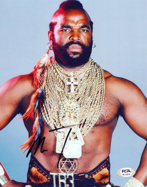 Mr. T Signed Autograph 8x10 Photo Rocky III Clubber Lang The A-Team WWE PSA COA