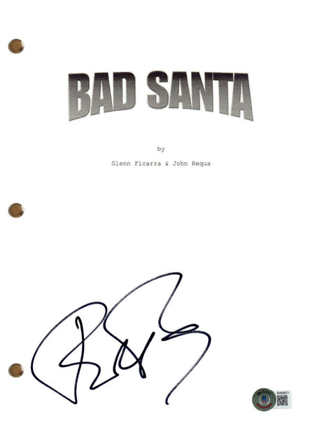 Billy Bob Thornton Signed Autograph Bad Santa Full Movie Script Beckett COA