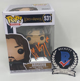 Viggo Mortensen Signed Aragorn The Lord of The Rings Funko Pop 531 Beckett COA