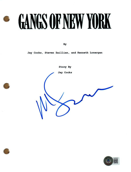 Martin Scorsese Signed Autograph Gangs of New York Full Movie Script Beckett COA