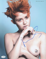 Miley Cyrus Signed Autographed 11x14 Photo Sexy Pose Singer ACOA COA