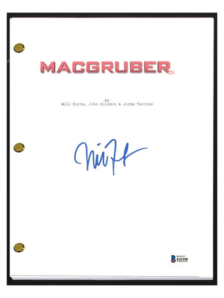 Will Forte Signed Autographed MacGruber Movie Script Screenplay Beckett COA