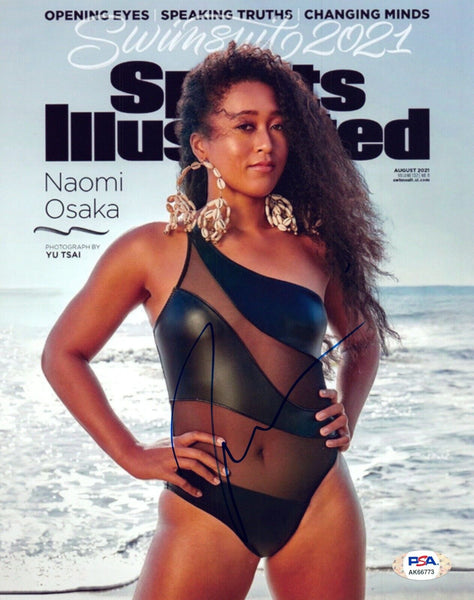 Naomi Osaka Signed Autograph 8x10 Photo SI Swimsuit Tennis Wimbledon PSA COA