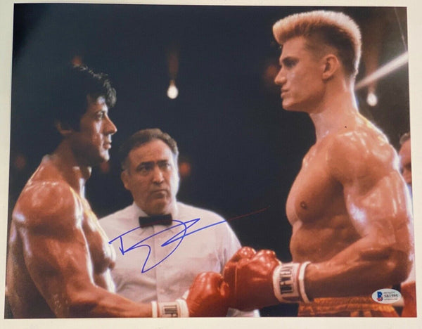 Dolph Lundgren Signed Autographed 11x14 Photo ROCKY IV Ivan Drago Beckett COA