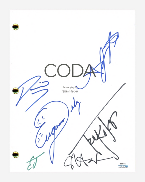 Coda Cast Signed Movie Script Screenplay Sian Heder Emilia Jones x6 ACOA COA