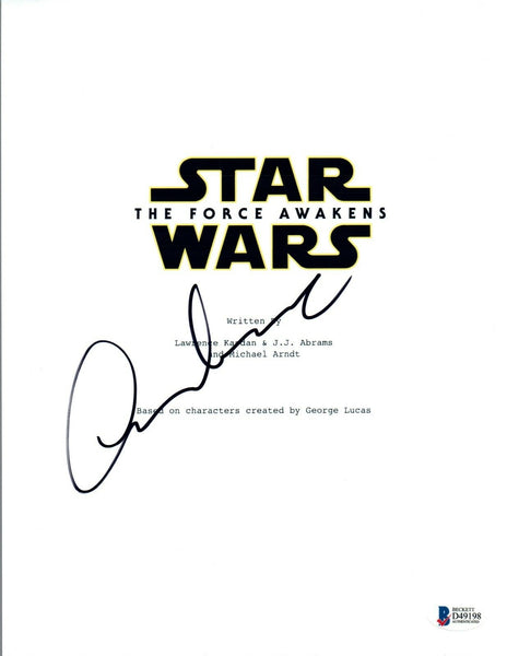 Oscar Isaac Signed Autographed STAR WARS THE FORCE AWAKENS Movie Script BAS COA