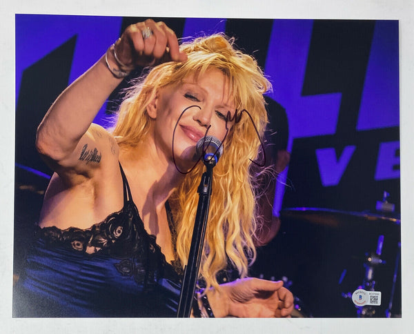 Courtney Love Signed Autographed 11x14 Photo Hole Kurt Cobain Wife Beckett COA