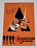 Malcolm McDowell Signed A Clockwork Orange 11x17 Movie Poster Photo Beckett COA