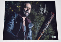 Jeffrey Dean Morgan Signed 11x14 Photo The Walking Dead Negan Beckett BAS COA