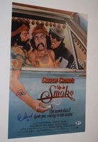 Cheech Marin & Tommy Chong Signed 12x18 Poster Photo UP IN SMOKE BAS COA