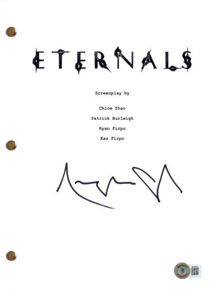 Angelina Jolie Signed Autograph Eternals Movie Script Beckett COA