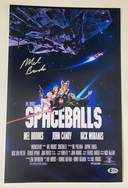 Mel Brooks Signed Autographed SPACEBALLS 11x17 Movie Poster Photo Beckett COA