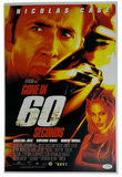 Nicolas Cage Signed Gone In 60 Seconds 12x18 Movie Poster Photo Autograph ACOA