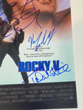 ROCKY V 5 Cast Signed 11x17 Poster Sylvester Stallone Shire Young x4 Beckett COA