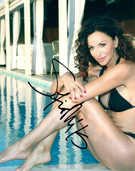 Sofia Milos Signed Autograph 8x10 Photo Sexy CSI MIAMI Actress Bikini Pose COA