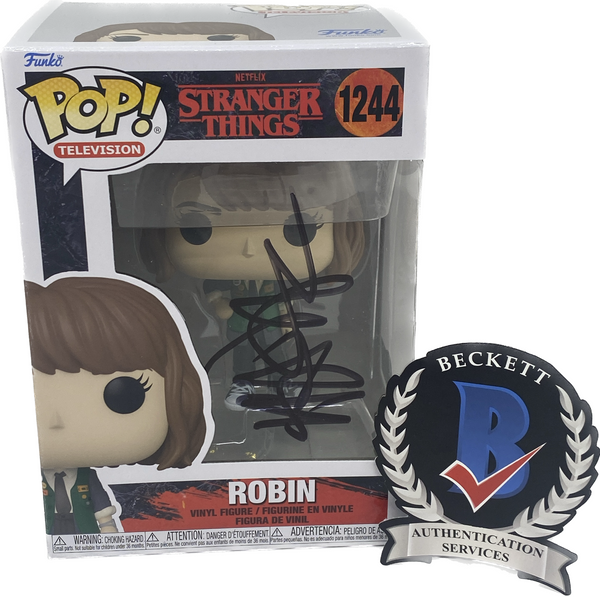 Maya Hawke Signed Autographed Robin Stranger Things Funko Pop 1244 Beckett COA