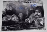 Cheech Marin & Tommy Chong Signed Autograph 11x14 Photo Up In Smoke Beckett COA