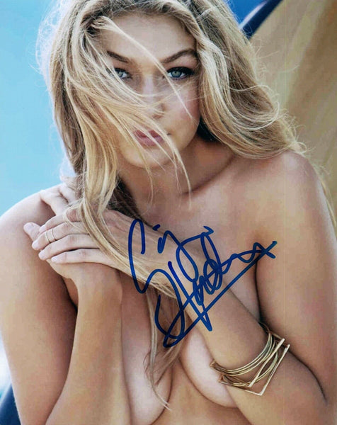 Gigi Hadid Signed Autographed 8x10 Photo Hot Sexy Model Topless Pose COA VD