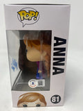 Kristen Bell Signed Autograph Funko Pop Frozen Anna 81 + Anna Quote Beckett COA
