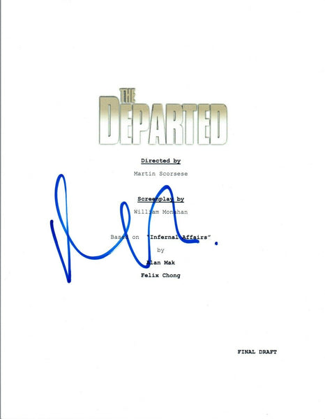 Matt Damon Signed Autographed THE DEPARTED Full Movie Script COA VD