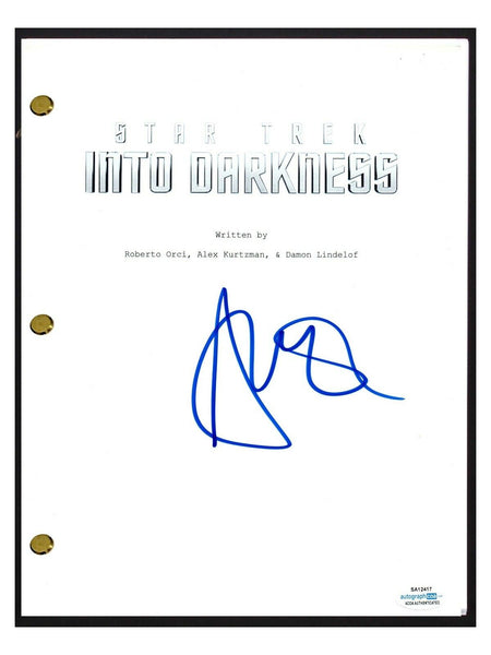 Alice Eve Signed Autographed STAR TREK INTO DARKNESS Movie Script ACOA COA