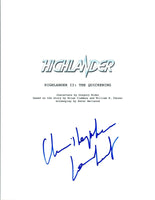 Christopher Lambert Signed Autograph HIGHLANDER II THE QUICKENING Script COA VD