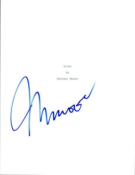 Michael Moore Signed Autograph SICKO Full Movie Script COA VD