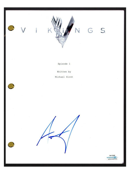 Alexander Ludwig Signed Autographed VIKINGS Pilot Script Screenplay ACOA COA