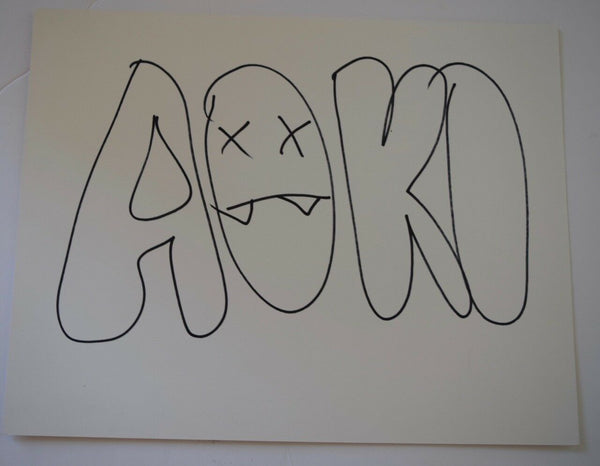 Steve Aoki Signed Autographed Hand Drawn 11x14 Sketch EDM DJ COA VD