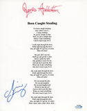 Chris Chaney Signed Jane's Addiction Been Caught Stealing Lyric Sheet ACOA COA