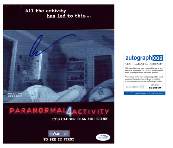 Christopher Landon Signed Autograph 8x10 Photo Paranormal Activity Director ACOA