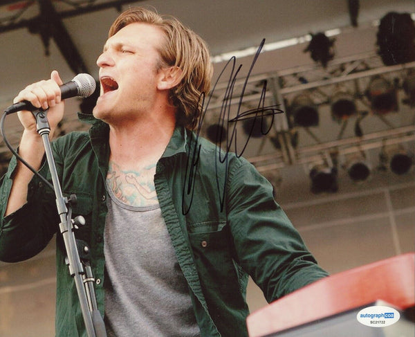 Nathan Willett Cold War Kids Signed Autograph 8x10 Photo Lead Singer ACOA COA