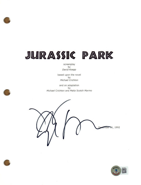 Jeff Goldblum Signed Autograph Jurassic Park Movie Script Screenplay Beckett COA