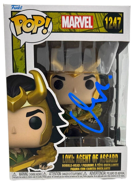 Matt Damon Signed Funko Pop Loki Agent of Asgard Thor Avengers Autograph BAS COA
