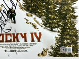 Dolph Lundgren Brigitte Nielsen Signed Rocky IV Movie Poster 12x18 Autograph BAS