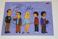 The Big Bang Theory Cast Signed Autographed 11x14 Photo x4 Jim Parsons Cuoco COA