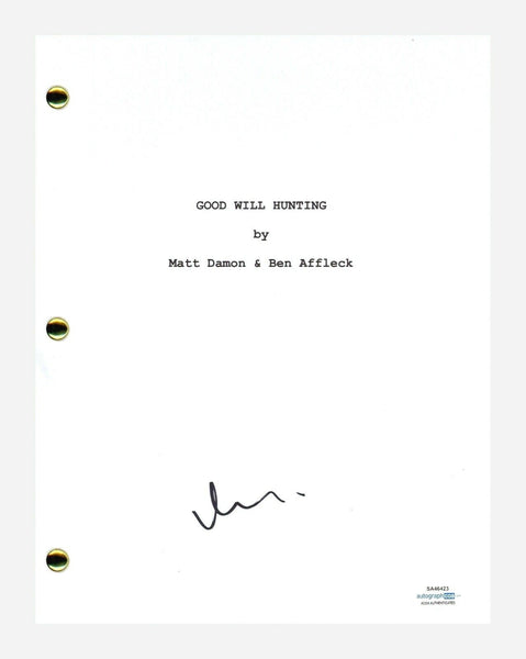 Matt Damon Signed Autographed Good Will Hunting Movie Script Screenplay ACOA COA