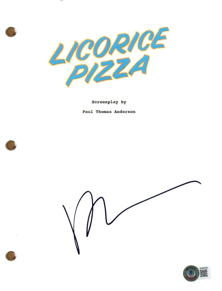 Paul Thomas Anderson Signed Autograph Licorice Pizza Movie Script Beckett COA