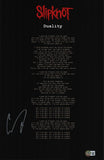 Corey Taylor Signed Autographed Slipknot Duality Lyric 11x17 Poster Beckett COA